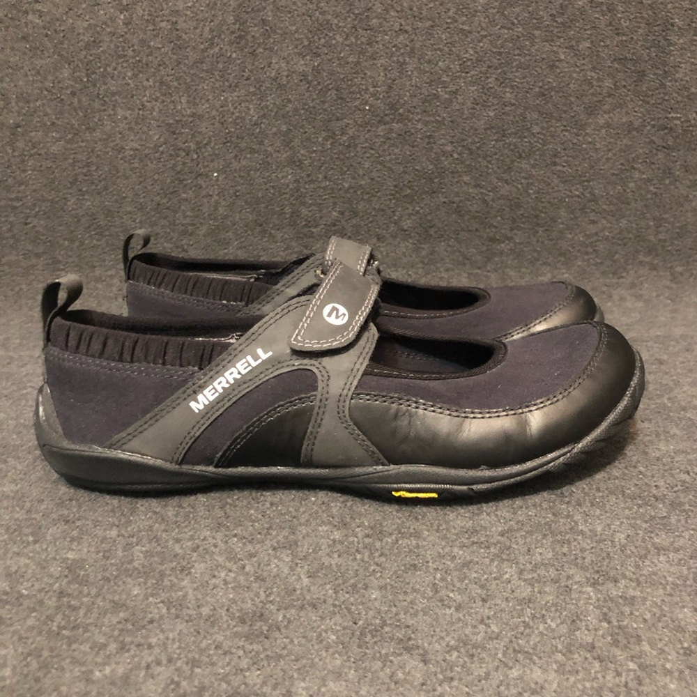 Merrell Pure Glove Barefoot Hiking Shoes Black Mary Jane Strap Womens 6.5 M